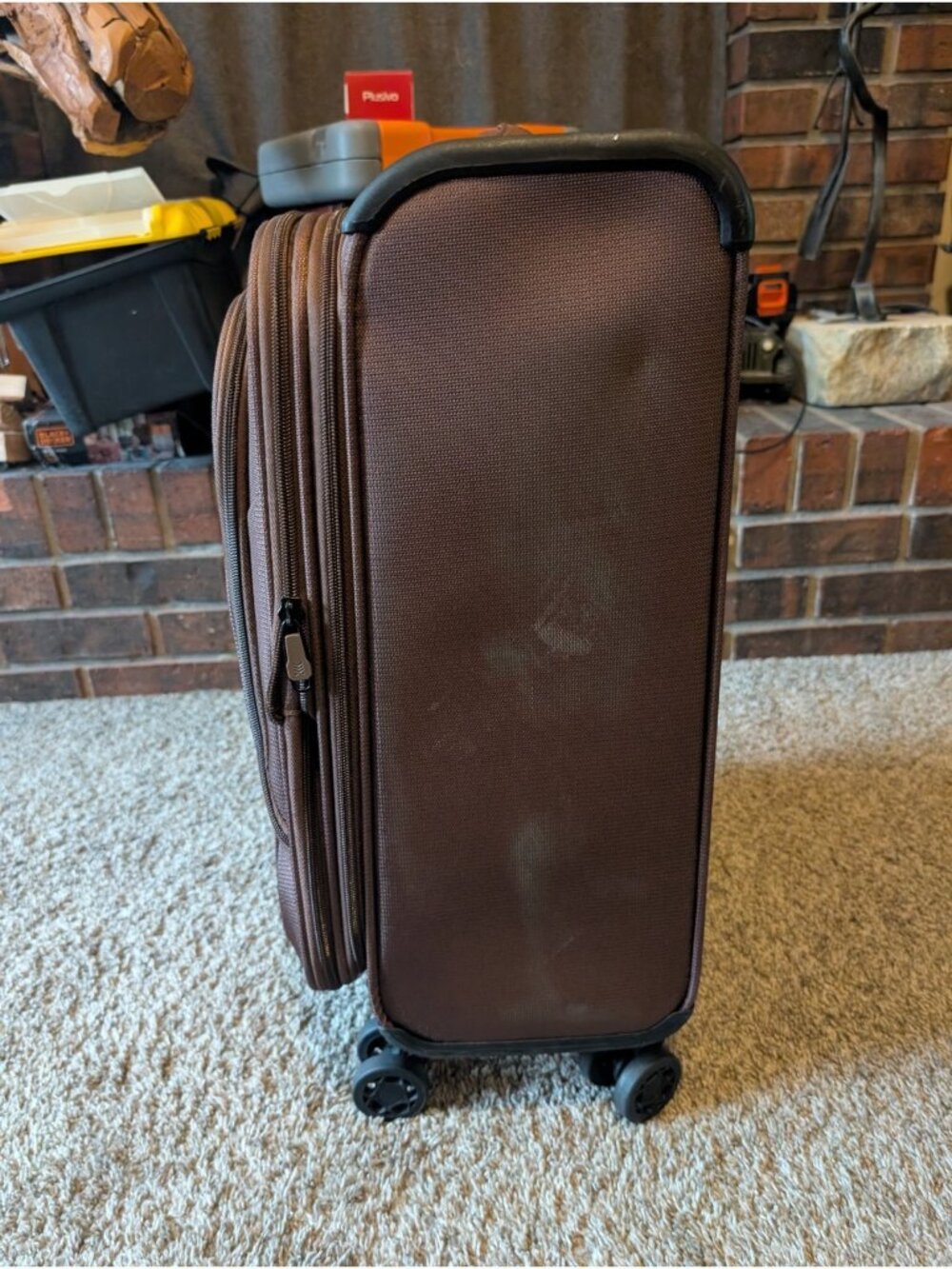 New York Xpress XJ-1907 3PC Brown 22" Luggage, Expandable Soft case Spin Wheels - Picture 4 of 10
